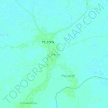 Cibuaya topographic map, elevation, terrain