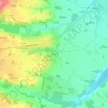 Trujol topographic map, elevation, terrain