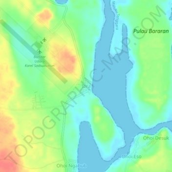 Ibra topographic map, elevation, terrain