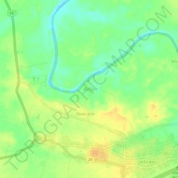 Khanchom topographic map, elevation, terrain