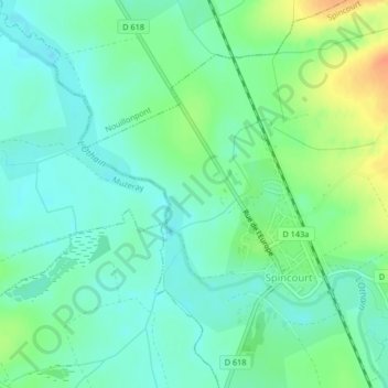 Alamont topographic map, elevation, terrain
