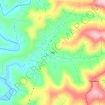 Popi topographic map, elevation, terrain