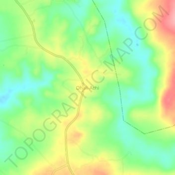 Ohali-Achi topographic map, elevation, terrain