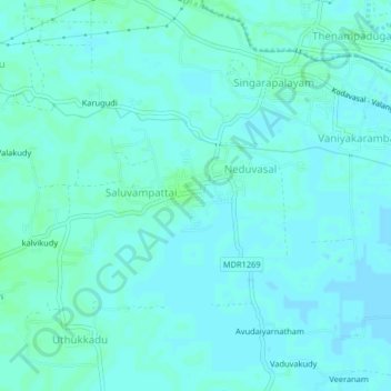 Avoor topographic map, elevation, terrain