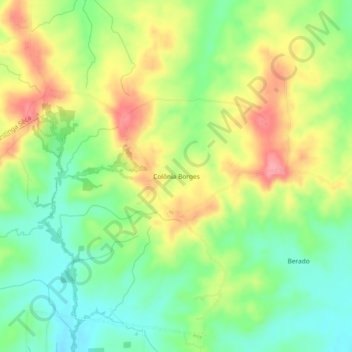 Colônia Borges topographic map, elevation, terrain