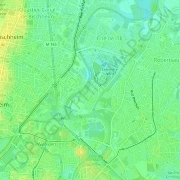 Doernel topographic map, elevation, terrain