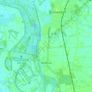 Nienhaus topographic map, elevation, terrain