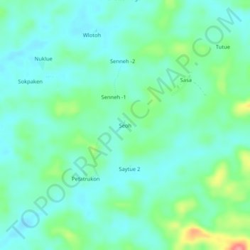 Seoh topographic map, elevation, terrain