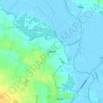 Upton topographic map, elevation, terrain