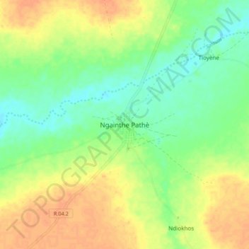 Ngainthe Pathè topographic map, elevation, terrain