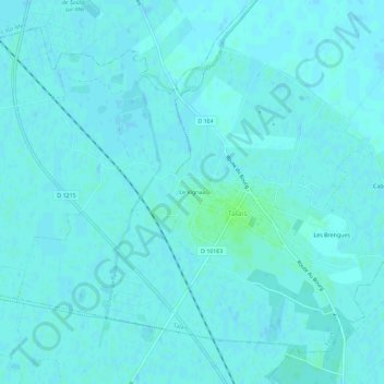 Le Vignau topographic map, elevation, terrain