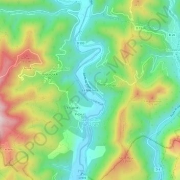 Le Mas Neuf topographic map, elevation, terrain