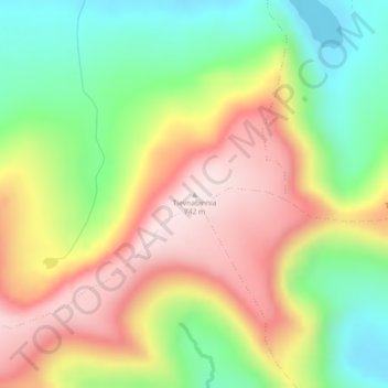 Tievnabinnia topographic map, elevation, terrain