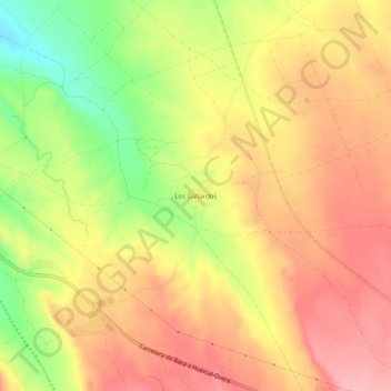 Los Gallardos topographic map, elevation, terrain