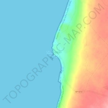 Tifnit topographic map, elevation, terrain