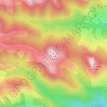 Fabian topographic map, elevation, terrain