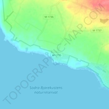 Rammsjöstrand topographic map, elevation, terrain