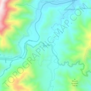 Baan topographic map, elevation, terrain