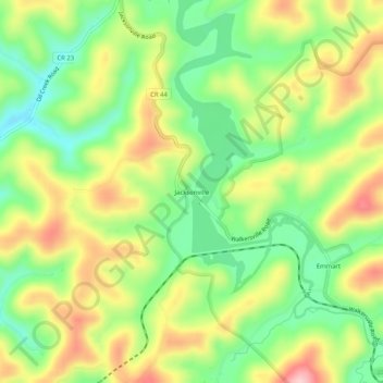 Jacksonville topographic map, elevation, terrain