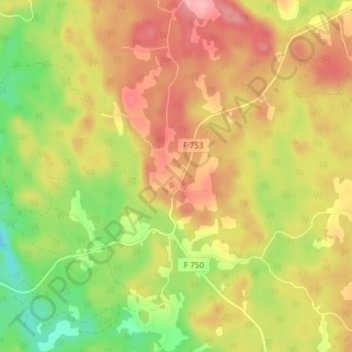 Södra Solberga topographic map, elevation, terrain