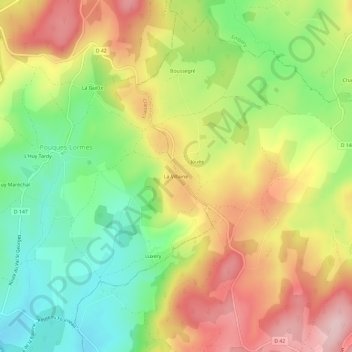 La Villaine topographic map, elevation, terrain