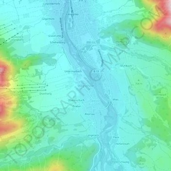 Wegscheid topographic map, elevation, terrain