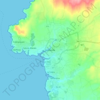 Citadelle topographic map, elevation, terrain