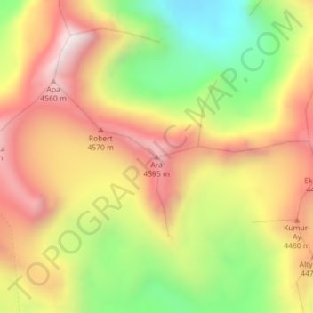 Ara topographic map, elevation, terrain