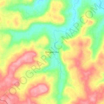 Mangueirinha topographic map, elevation, terrain