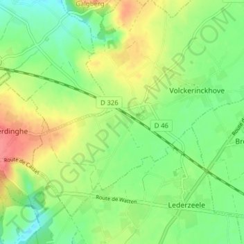 Middle Straete topographic map, elevation, terrain