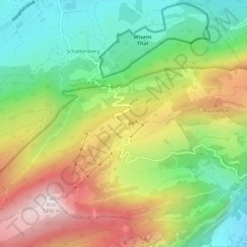 Balmberg topographic map, elevation, terrain