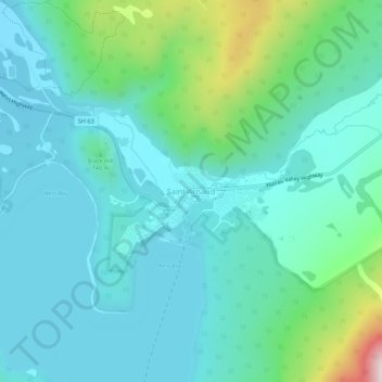 Saint Arnaud topographic map, elevation, terrain