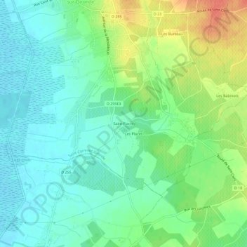 Saint-Fiacre topographic map, elevation, terrain
