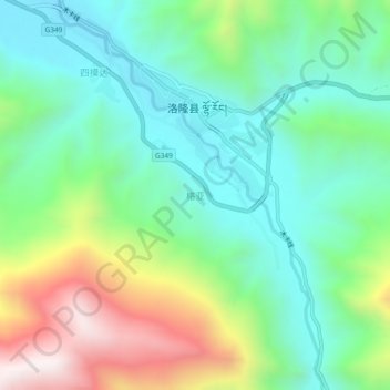 Geya topographic map, elevation, terrain