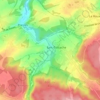 Bas-Sart topographic map, elevation, terrain