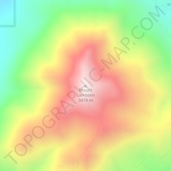 Mount Lamborn topographic map, elevation, terrain