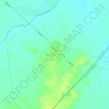 Ignacio Correas topographic map, elevation, terrain