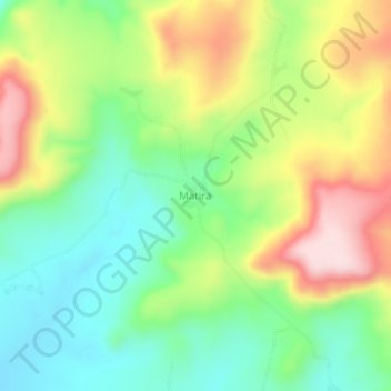 Matira topographic map, elevation, terrain