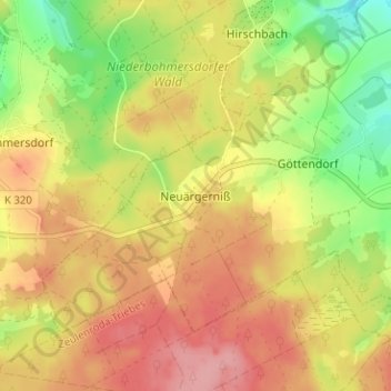 Neuärgerniß topographic map, elevation, terrain