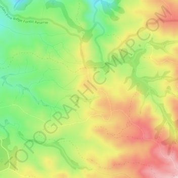 Cayo District topographic map, elevation, terrain