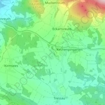 Reislas topographic map, elevation, terrain