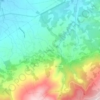 Nabainhos topographic map, elevation, terrain