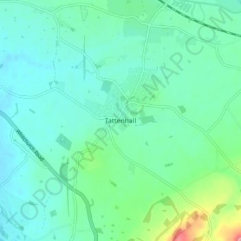 Tattenhall topographic map, elevation, terrain