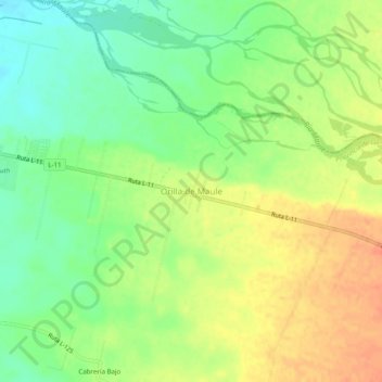 Orilla de Maule topographic map, elevation, terrain