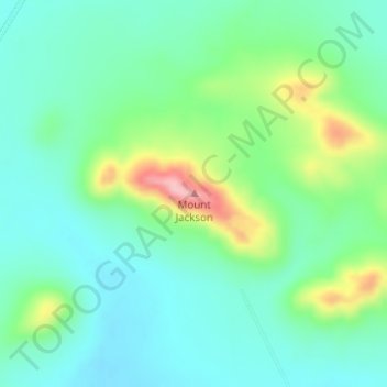 Mount Jackson topographic map, elevation, terrain