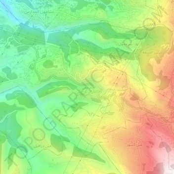 Aramoun topographic map, elevation, terrain