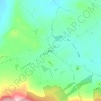 Clatt topographic map, elevation, terrain