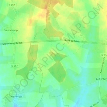 Les Marolles topographic map, elevation, terrain