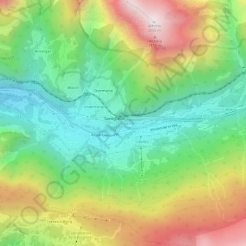 Dalaas topographic map, elevation, terrain
