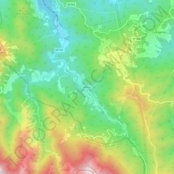 Molini topographic map, elevation, terrain